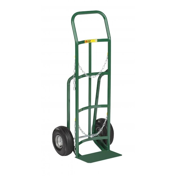 Gas Cylinder Hand Truck, Continuous Handle, 10 Flat-Free, Foot Kick